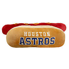 Pets First Houston Astros Plush Hot Dog Dog Toy
