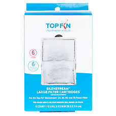 Top Fin? Silenstream? Large Filter Cartridges - Fish Tank Filter Cartridges - 6 Count