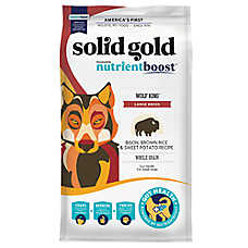 Solid Gold Nutrientboost Wolf King All Life Stage Dry Dog Food - Bison