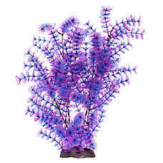 Top Fin? Artificial Flowering Aquarium Plant - Fish Tank Plant Decor - 19 in
