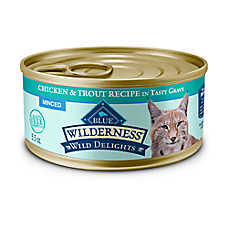Blue Buffalo Wilderness Adult Cat Wet Food - Grain Free, Minced, 5.5 Oz.