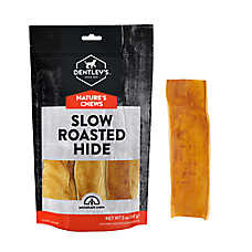 Dentley's Nature's Chews Slow Roasted Hides 6 Inch All Life Stage Dog Chews - Natural