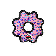 TUFFY? JR Gear Ring Pink Leopard Dog Toy