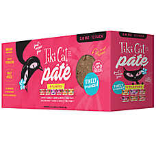 Tiki Cat? Pate Cat Food Non-GMO, Natural, Fruit & Veggie Free - Variety Pack, 12 CT, 33.6 OZ