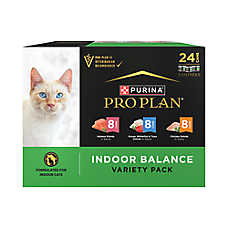 Purina Pro Plan Cat - Indoor Balance, Variety Pack, 24 CT, 72 OZ