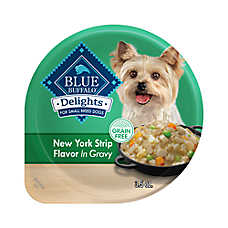 Blue Buffalo? Delights Small Breed Adult Wet Dog Food - New York Strip in Gravy, 3.5 oz