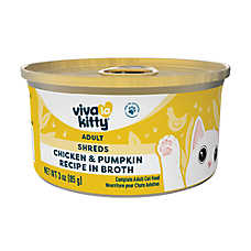 Viva La Kitty Adult Cat Wet Food - Shreds in Broth, 3 Oz