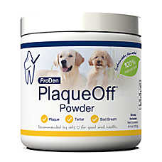 ProDen PlaqueOff Dog & Cat Dental Powder, Plaque & Tartar Remover, 125g jar