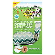 Bags on Board? Green Chevron Poop Bag Dispenser