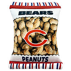 Pets First Chicago Bears Plush Peanut Bag Dog Toy