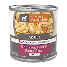 Simply Nourish? Original Wet Dog Food - Shreds, Chicken, Beef & Pasta Stew, 10 oz