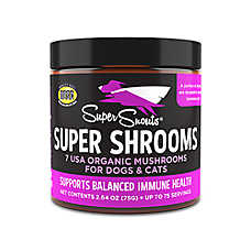 Super Snouts Super Shrooms Dog & Cat Immune Support Supplement, Organic 7 Mushroom Blend, 2.64 Oz
