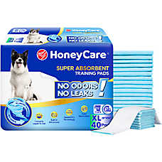 Honey Care Super Absorbant Speed Dry Dog Training Pads W/ Built-In Attractant, X-Large- 40 Ct