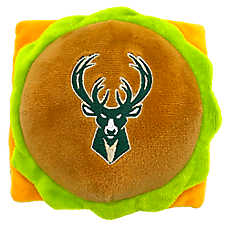 Pets First Milwaukee Bucks Plush Hamburger Dog Toy