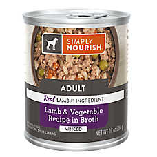 Simply Nourish Wet Dog Food - Minced, Lamb & Vegetable in Broth, 10 oz