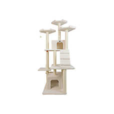 Armarkat 82-in Large Real Wood Cat Tree & Condo, Ivory