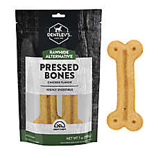 Dentley's Rawhide Alternative Pressed Chicken Tendon Bones 6 Inch 7 OZ