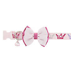 Top Paw? Princess Dog Collar, Pink Dog Collar, Bow, Adjustable, Comfortable, Multiple Sizes