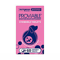 Nutramax Proviable Dog Probiotics, Daily Digestive Supplement with Prebiotics, 60 Chew Tabs