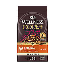 Wellness? CORE+ Small Breed Adult Dry Dog Food - Grain Free, Freeze Dried, Turkey
