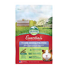 Oxbow Essentials Young Guinea Pig Food with Vitamin C - High Fiber for Digestive Health - 5 Lbs