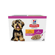 Hill's Science Diet Small & Mini Adult Wet Dog Food - Chicken & Beef, Variety Pack 12 ct 5.8 oz