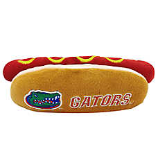 Pets First Florida Gators Plush Hot Dog Dog Toy