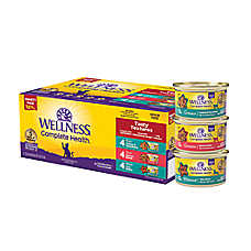 Wellness? Complete Health Adult Cat Wet Food - Tasty Textures, Variety Pack, 12 CT, 36 OZ