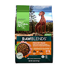 Only Natural Pets RawBlends Adult Dog Food - Grain Free, With Freeze Dried Bites, Poultry Feast