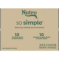 Nutro So Simple Adult Wet Dog Food Topper Variety Pack - Chicken, Chicken & Duck