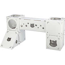 TRIXIE Finca Felice Indoor Modular Cardboard Cat Condo, Cat Play Tower, Corrugated Cat House