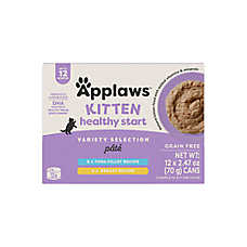 Applaws Kitten Healthy Start Cat Wet Food - Grain Free, Pate, 12 Count, Variety Pack