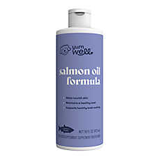 YumWell Dog Salmon Oil Formula Supplement - Skin & Coat Support, Salmon Flavor, 16 fl oz
