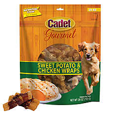 Cadet Gourmet Chicken-Wrapped Sweet Potato Dog Treats Chicken & Sweet Potato 28 oz