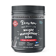 Zesty Paws Vet Strength Weight Management Bites for Dogs, Chicken Flavor Soft Chews, 90 Count