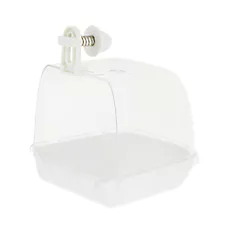 All Living Things® Hooded Bird Bath - Durable Hooded Pet Bird Bath for Small & Medium Birds