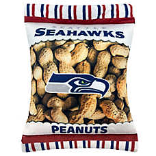 Pets First Seattle Seahawks Plush Peanut Bag Dog Toy