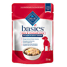 Blue Buffalo Basics Skin & Stomach Care In Gravy Dog Food Topper - Limited Ingredient, Salmon