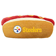 Pets First Pittsburgh Steelers Plush Hot Dog Dog Toy
