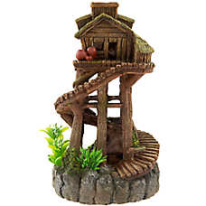Top Fin? Tree House Aquarium Ornament - Fish Tank Decor - Medium