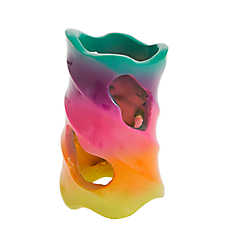 Top Fin? Colorful Rainbow Log Aquarium Ornament - Fish Tank Decor - Small