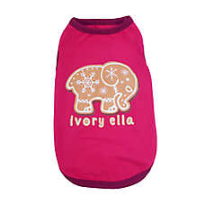 Hip Doggie Ivory Ella Holiday Gingerbread Elephant Dog Tee
