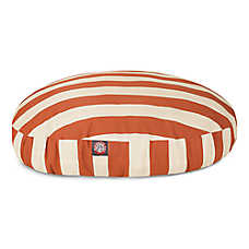 Majestic Pet Vertical Strip Round Indoor & Outdoor Dog Bed
