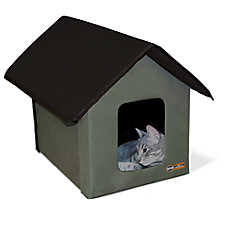 K&H Pet Products Outdoor Cat House, Weatherproof, Insulated Kitty Shelter, Removable Floor Pad