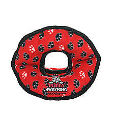 TUFFY? Ultimate 4-Way Ring Red Paw Dog Toy