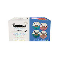 Applaws Adult Cat Wet Food - Fish Selection in Gravy, Variety Pack, 16 Ct