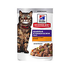 Hill's? Science Diet? Adult Wet Cat Food - Sensitve Stomach & Skin Dinner, 2.8 oz