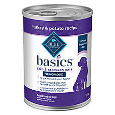 Blue Buffalo? Basics&trade; Skin & Stomach Care Senior Wet Dog Food - Grain Free, Turkey & Potato
