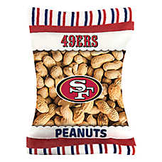 Pets First San Francisco 49ers Plush Peanut Bag Dog Toy
