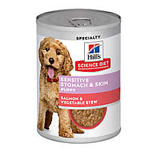 Hill's Science Diet Sensitive Stomach & Skin Puppy Wet Dog Food - Salmon & Vegetable Stew, 12.5 oz